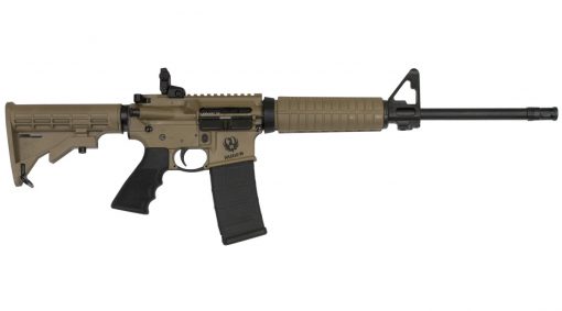 Ruger AR-556 5.56 NATO M4 Flat-Top Autoloading Rifle with Barrett Brown Cerakote Finish